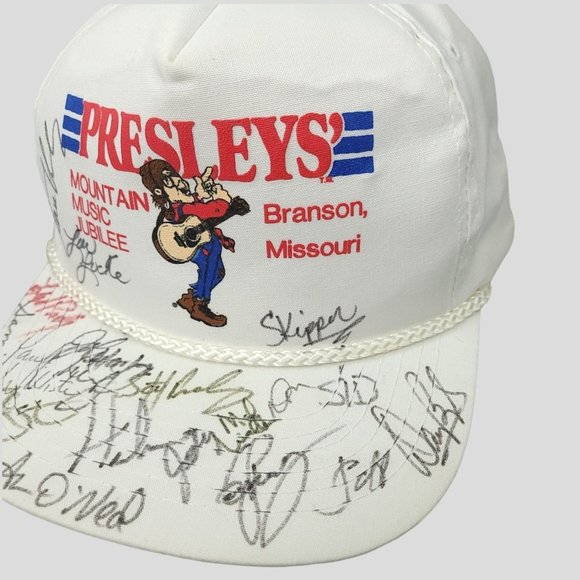 Vintage Presleys Mountain Music Jubilee Mesh Snapback Cap Rope Braid Autographed - Picture 9 of 13